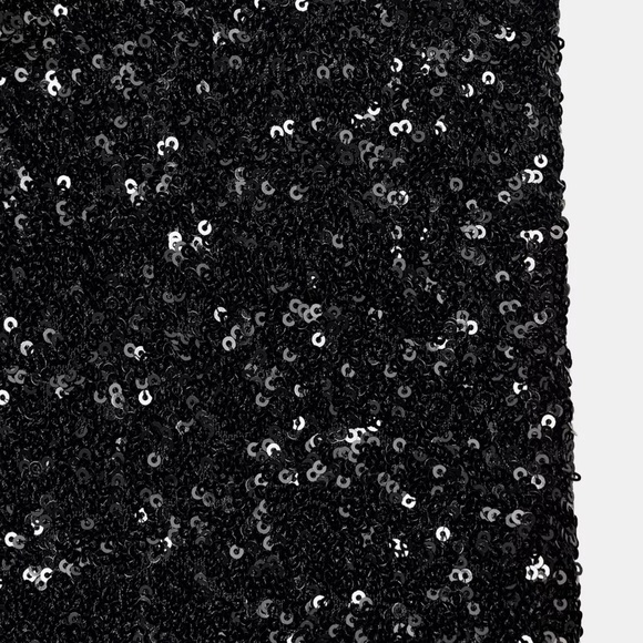 Zara Sequin Flare Pants / Leggings - Black - Picture 10 of 12